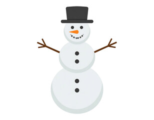 かわいい雪だるまのイラスト