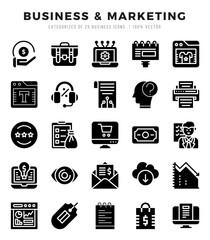 Business & Marketing icons set. Vector illustration.