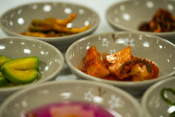 Korean traditional food Radish Kimchi - Kkakdugi