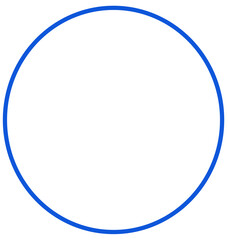 Shiny blue round blank button icon vector illustration, symbol **