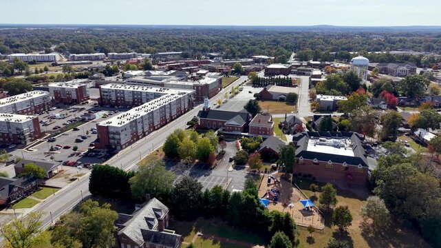 aerial high pullout from greer sc, south carolina
