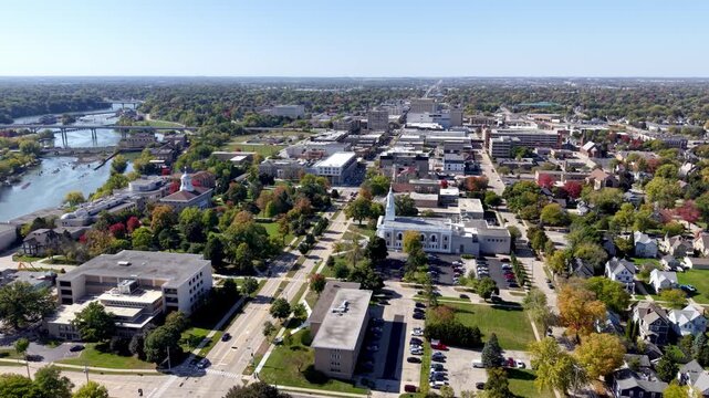 aerial high orbit around appleton wisconsin