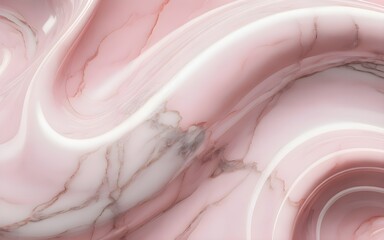 Obraz premium Blush and Ruby Swirl: Ethereal waves of liquid color creating a delicate and dreamy natural pattern.