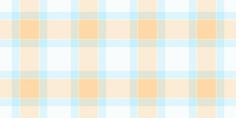 Composition vector check fabric, 1940s texture plaid background. Trousers tartan pattern seamless textile in mint cream and orange colors.