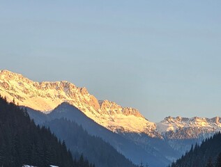 Mountains in the morning