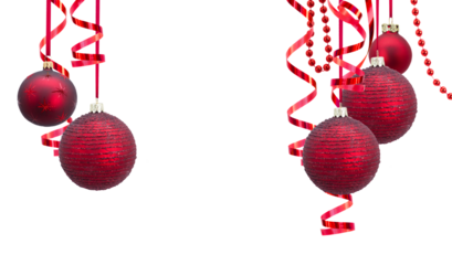 Christmas garland isolated on transparent background 