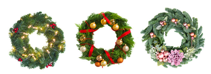 Decorated Christmas wreath