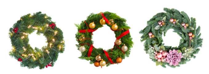 Decorated Christmas wreath