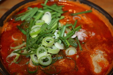 South Korean Food Spicy Pork Soup with Rice