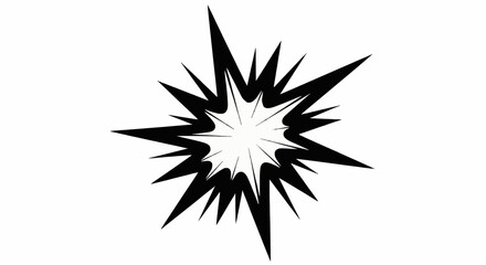 Comic explosion burst silhouette