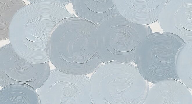 Abstract painted circles in shades of blue and gray