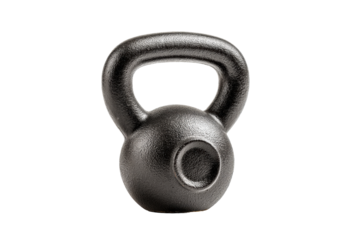 Cast Iron Kettlebell Isolated on White Background on a transparent background, cut out