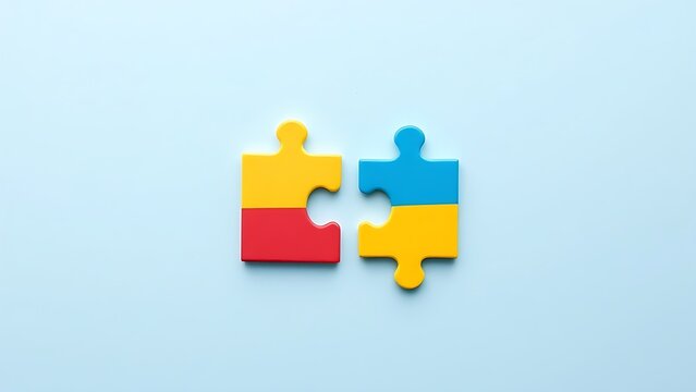 neurodiversity. Autism awareness with puzzle pieces forming a heart on soft blue background. public awareness campaigns, NGO reports, designed for public awareness campaigns and NGO communications. - Powered by Adobe