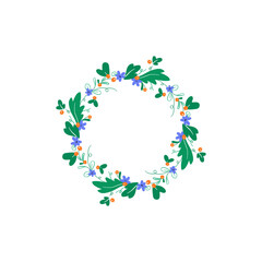 Flower Christmas Wreath Illustration PNG transparent graphic resource for decoration