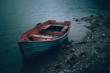 Obraz premium a boat on the shore