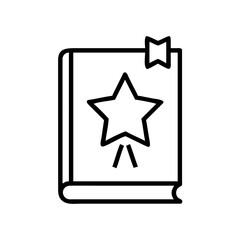 Obraz premium Starry Book Icon: A Symbol of Knowledge and Learning