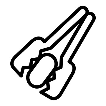 black outline pliers tool clip art preview