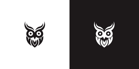 illustration of owl luxury logo. owl logo. Design logos, icons and business cards. Premium vector.	