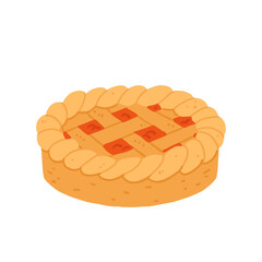 Seamless cozy autumn clipart with fall hygge elements. Pumpkin sweater, tea, candle, pie, socks, book, honey, acorns, leaves, and teapot. Warm fall vibes in flat vector cartoon illustration