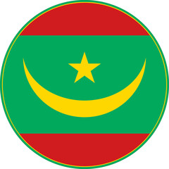 Mauritania Circle Flag, Mauritania Flag Icon