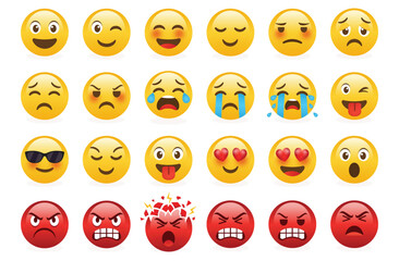 Big set of emoji icons