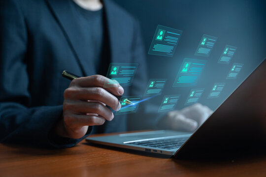 Business team management technology network concept. - Powered by Adobe