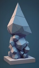 Low Poly Abstract Sculpture Design