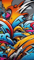 Colorful Urban Graffiti Street Art Design