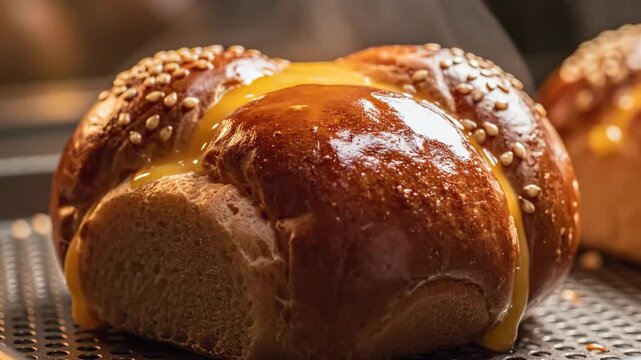Delicious Baked Bread with Cheese: A Visual Feast for Food Lovers and Culinary Enthusiasts