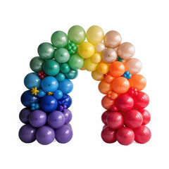 Rainbow balloon arch decoration celebration festive party event