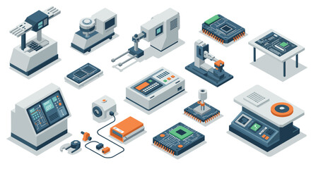 Isometric circuit board and microchip technology set