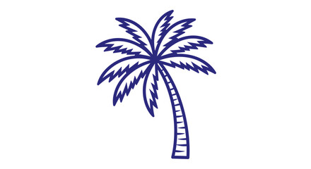 Palm tree illustration, a tropical summer symbol