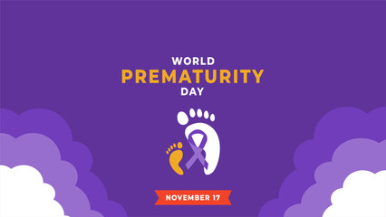 World prematurity day flyer illustration
