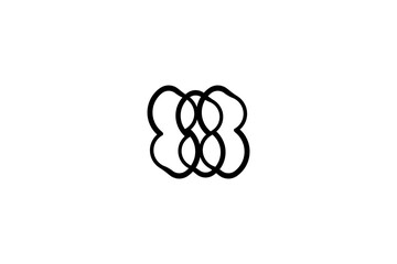 Triple Interlocking Loop Logo – Abstract Symbol for Unity, Continuity, Motion & Minimalist Branding Use