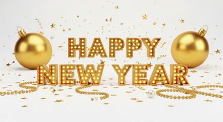 Celebrate the Arrival of a Bright New Year With Sparkling Decorations and Festive Cheer in a Joyful Setting