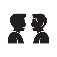 Two People Talking Chat Symbol Icon