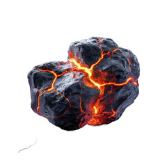 Coal molten lava energy glowing hot rock dark