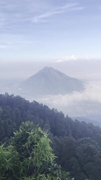the view of mountain andong in indonesia