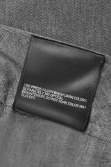 Care instructions label