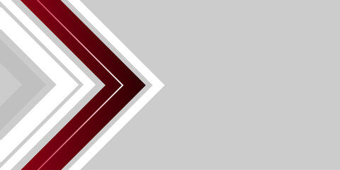 Modern gray abstract vector long banner background.Abstract background design with geometric shape.red and white banner background with diagonal stripes design.Futuristic lighting background.