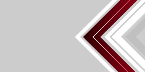 Modern gray abstract vector long banner background.Abstract background design with geometric shape.red and white banner background with diagonal stripes design.Futuristic lighting background.