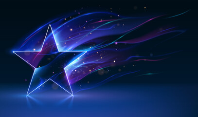 Star shape with motion light effect