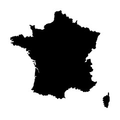 France country map silhouette vector illustration