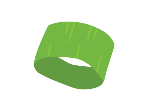 green leaf ring, simple design, white background clip art preview