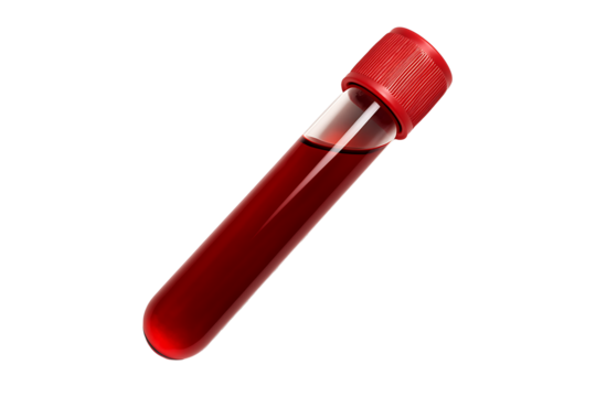 A clinical image of a biological sample in a test tube, representing modern medicine, disease detection, and DNA analysis