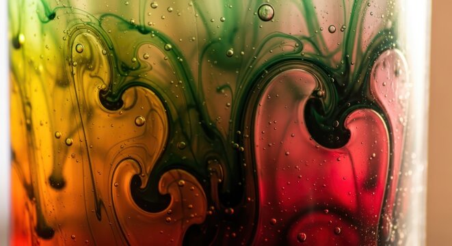 Liquid chromatics abstract visual colorful mix artistic design contemporary art