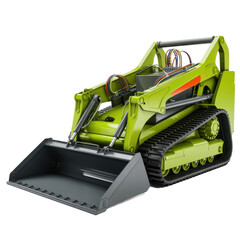 Skid steer loader with bucket and tracks