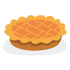 Illustration Sweet Homemade Apple Pie Traditional Dessert