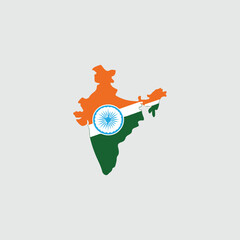 india map with flag