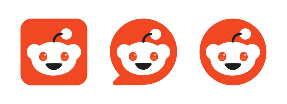 Reddit social media app logo icon set, Editorial&nbsp;use&nbsp;only
